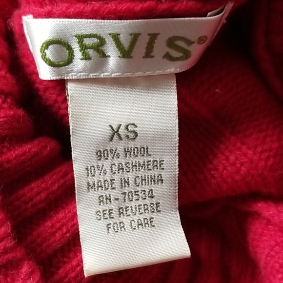 Red turtleneck sweater by ORVIS - Picture 4 of 5